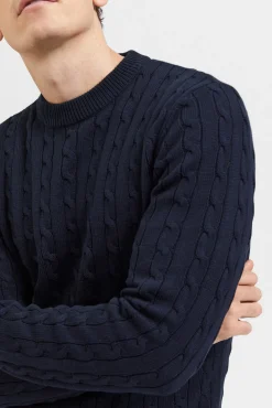 Selected Camisolas-Camisola estruturada 100% algodão orgânico Azul