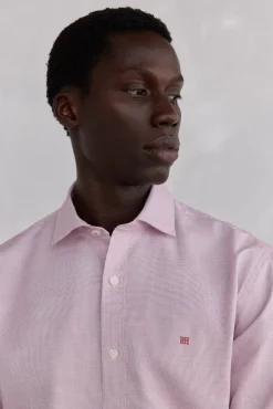 Pedro del Hierro Camisas-Camisola estruturada fácil de passar + modelagem regular anti-odor Rosa