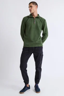 Williot Camisolas-Camisola Fecho-Éclair com polar meia Verde