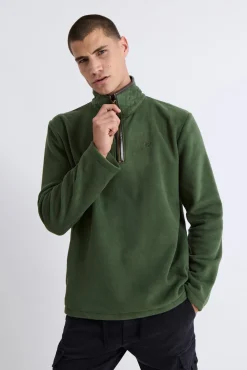 Williot Camisolas-Camisola Fecho-Éclair com polar meia Verde