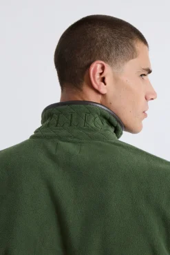 Williot Camisolas-Camisola Fecho-Éclair com polar meia Verde