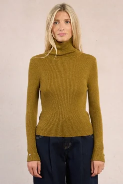 Molly Bracken Camisolas-Camisola fino e básico de manga comprida Dourado