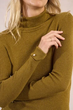 Molly Bracken Camisolas-Camisola fino e básico de manga comprida Dourado