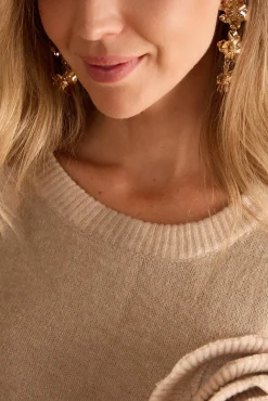 Polín Et Moi Camisolas-Camisola flor Vero Tostado