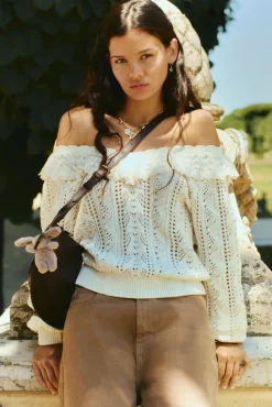 High Spirits Camisolas-Camisola Frillie branco