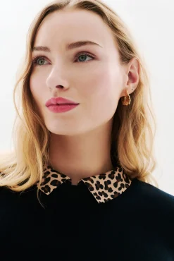 Caroll Camisolas-Camisola gola animal print Preto