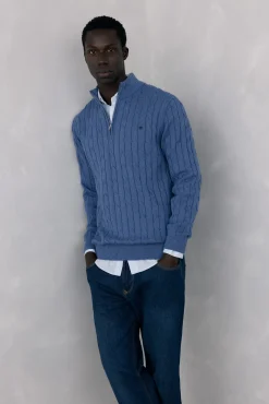 Pedro del Hierro Camisolas-Camisola gola camionista Azul