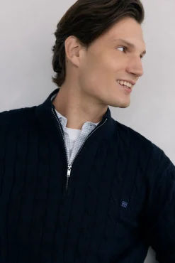 Pedro del Hierro Camisolas-Camisola gola camionista Azul