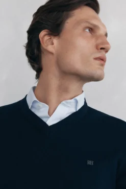 Pedro del Hierro Camisolas-Camisola gola em bico Azul