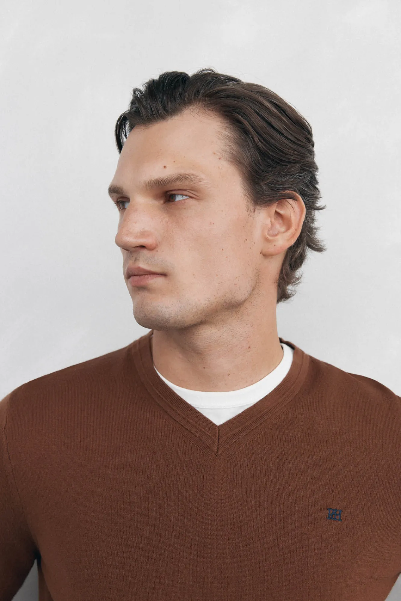 Pedro del Hierro Camisolas-Camisola gola em bico Marrom