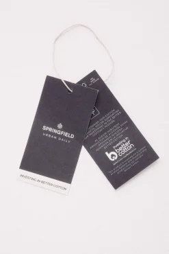 Springfield Camisolas-Camisola gola polo com botões cinzento