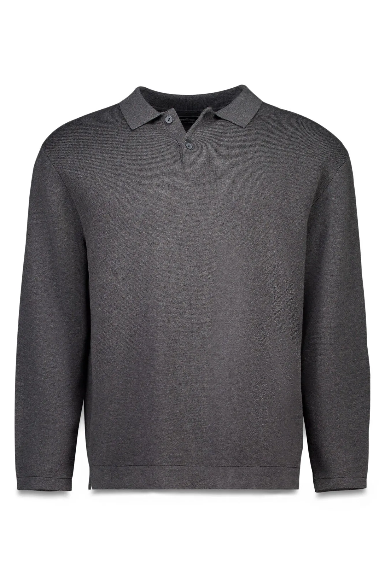 Springfield Camisolas-Camisola gola polo com botões cinzento