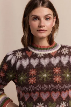 Slowlove Camisolas-Camisola grecas Castanho