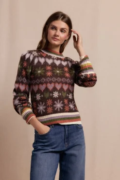 Slowlove Camisolas-Camisola grecas Castanho