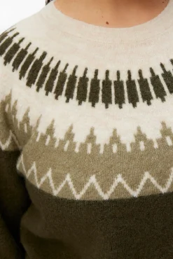 Vero Moda Curve Camisolas-Camisola grego tamanho grande Verde