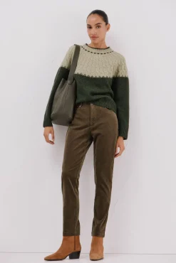 Cortefiel Camisolas-Camisola ilhós contraste Verde