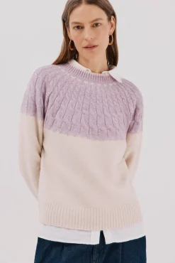 Cortefiel Camisolas-Camisola ilhós contraste Roxo