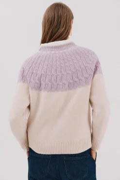 Cortefiel Camisolas-Camisola ilhós contraste Roxo