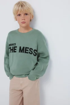 Springfield Kids Malhas-Camisola infantil "The mess" verde