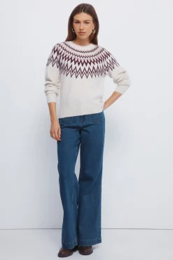 Springfield Sobretudos-Camisola jacquard com bordas vison