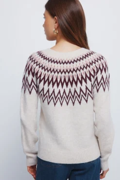 Springfield Sobretudos-Camisola jacquard com bordas vison