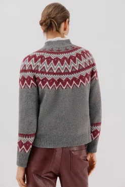 Cortefiel Camisolas-Camisola jacquard posicional. Cinzento