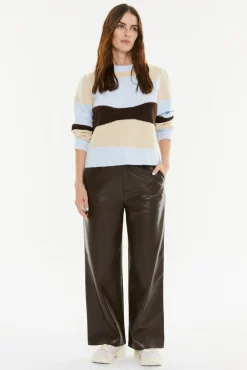 System Action Camisolas-Camisola jacquard tricolor azul