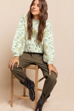 Slowlove Camisolas-Camisola jaspeada Verde