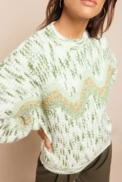 Slowlove Camisolas-Camisola jaspeada Verde