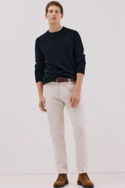 Cortefiel Camisolas-Camisola lã de carneiro gola redonda Azul