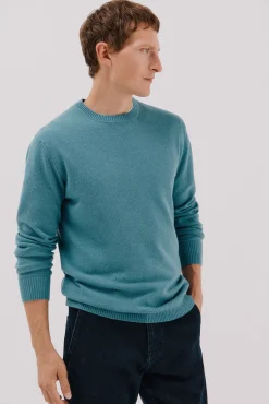 Cortefiel Camisolas-Camisola lã de carneiro gola redonda Azul