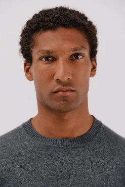 Cortefiel Camisolas-Camisola lã de carneiro gola redonda Cinzento