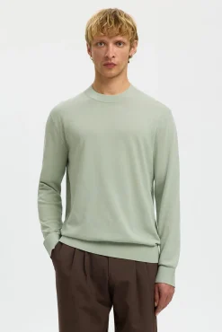 Selected Camisolas-Camisola leve 100% algodão orgânico Verde