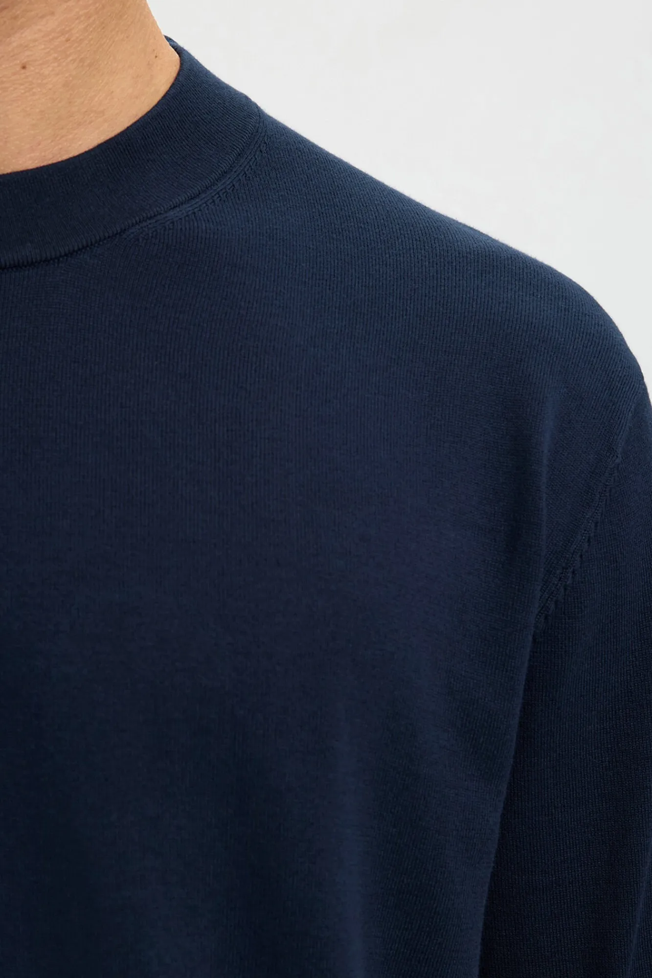 Selected Camisolas-Camisola leve 100% algodão orgânico Azul