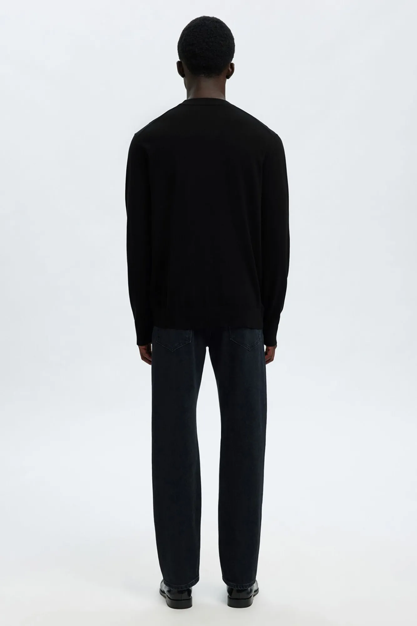 Selected Camisolas-Camisola leve 100% algodão orgânico Preto