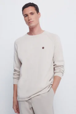 Springfield Camisolas-Camisola liso de gola alta bege