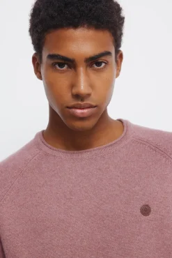 Springfield Camisolas-Camisola liso de gola alta rosa