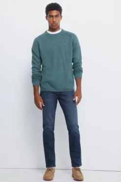 Springfield Camisolas-Camisola liso de gola alta azul