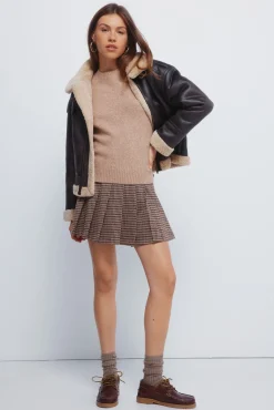 Springfield Camisolas-Camisola liso de gola redonda cru