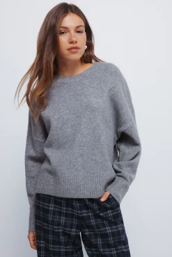 Springfield Camisolas-Camisola liso de gola redonda vermelho