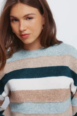 Springfield Camisolas-Camisola listrado multicolorido em relevo verde