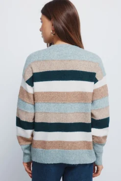 Springfield Camisolas-Camisola listrado multicolorido em relevo verde