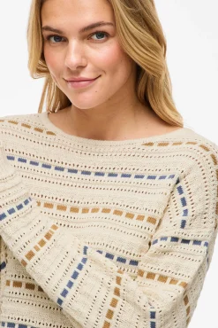 Vila Camisolas-Camisola listrado riscas Tostado