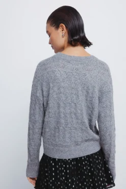 Springfield Camisolas-Camisola lurex pointelle cinzento