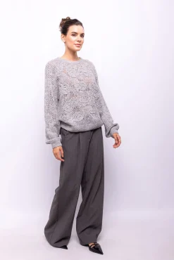 Object Camisolas-Camisola malha Cinzento