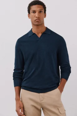 Cortefiel Camisolas-Camisola malha fina Azul