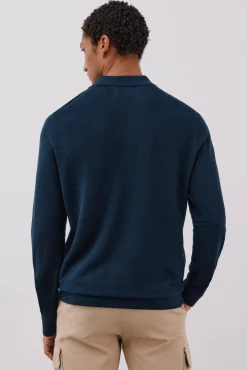 Cortefiel Camisolas-Camisola malha fina Azul