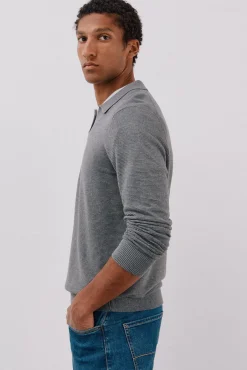 Cortefiel Camisolas-Camisola malha fina Cinzento