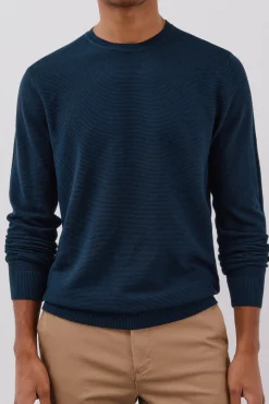 Cortefiel Camisolas-Camisola malha fina Azul