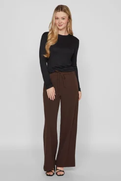 Vila T-Shirts-Camisola manga comprida térmica Preto